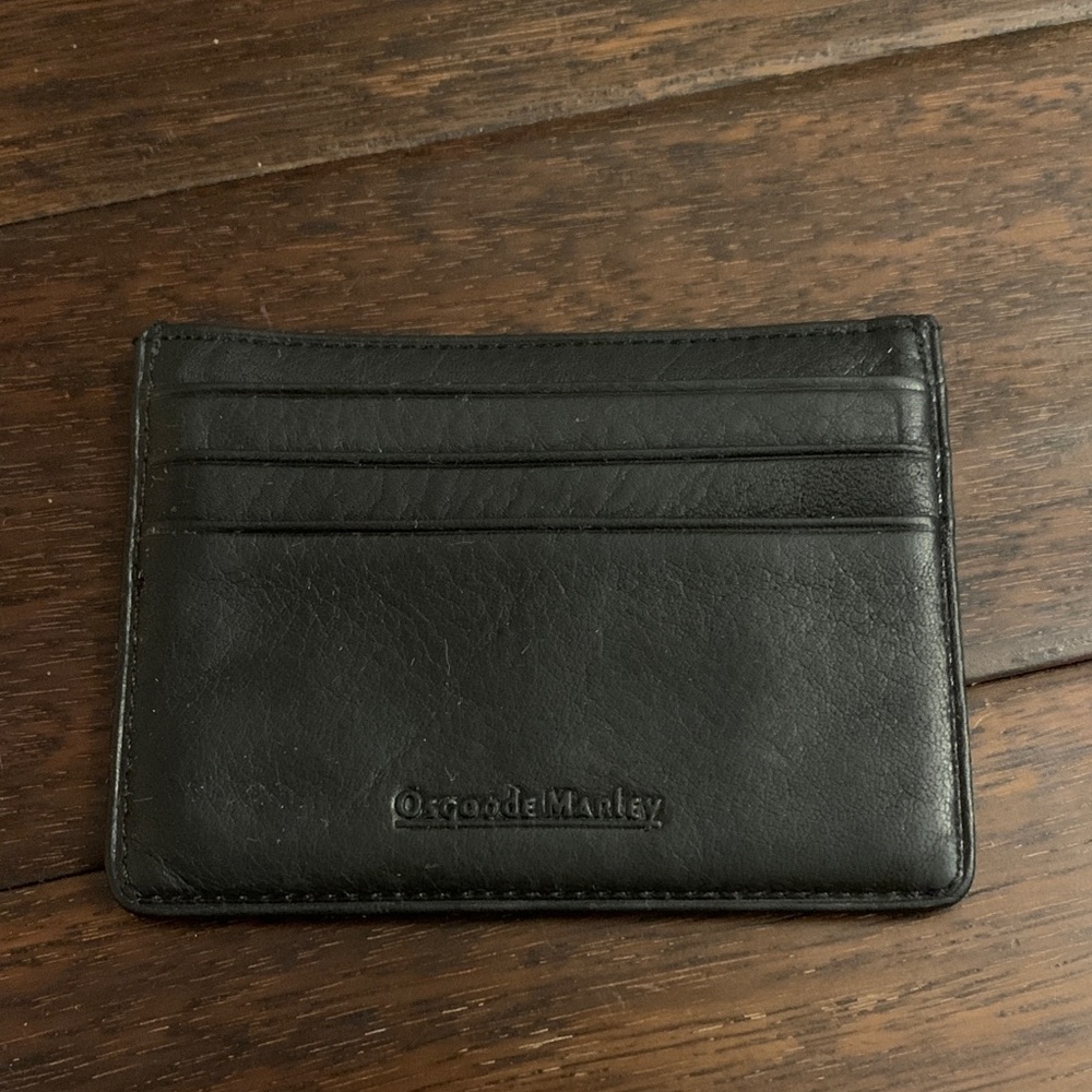 Oro de Manley Black Leather Card Holder